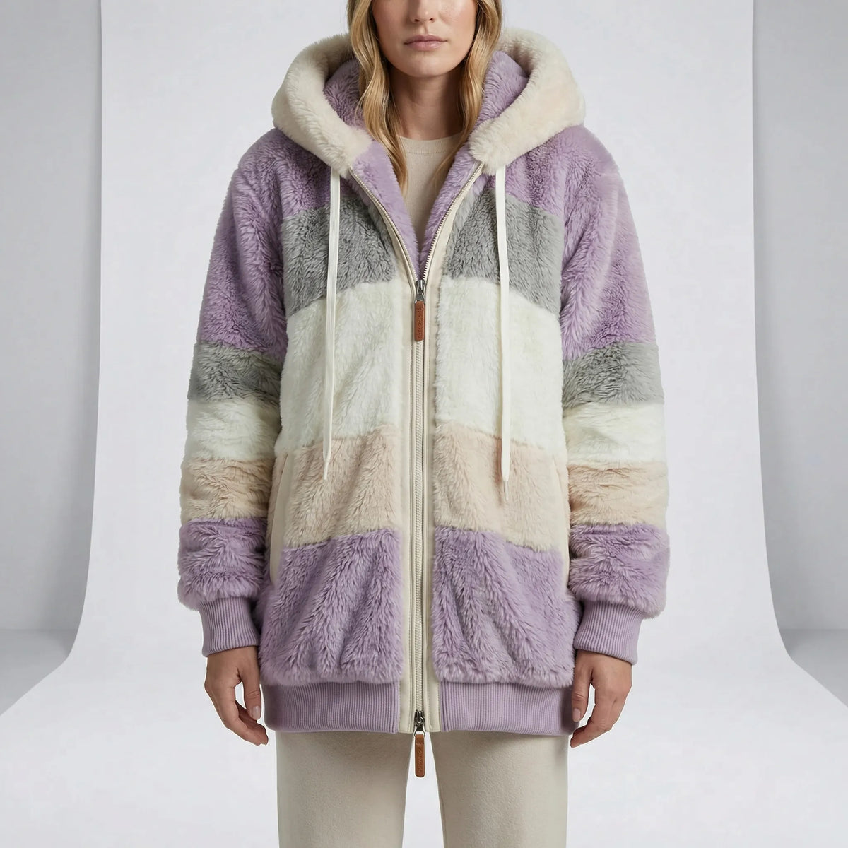 Kapuzenjacke Damen Relaxed Fit Winter Freizeit