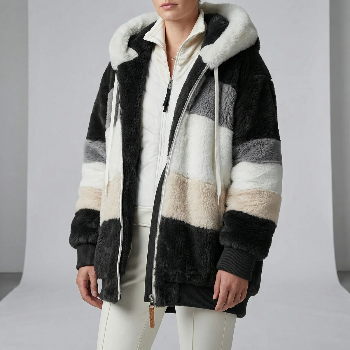 Kapuzenjacke Damen Relaxed Fit Winter Freizeit