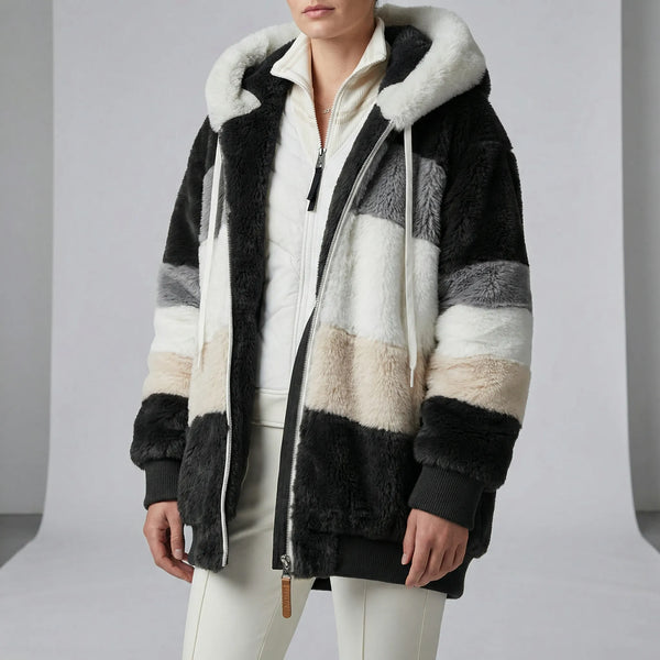 Kapuzenjacke Damen Relaxed Fit Winter Freizeit