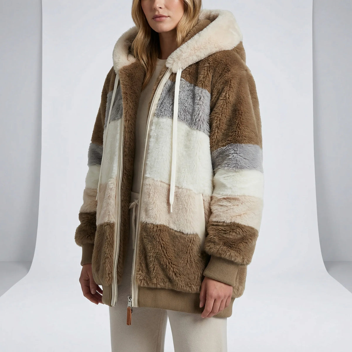 Kapuzenjacke Damen Relaxed Fit Winter Freizeit