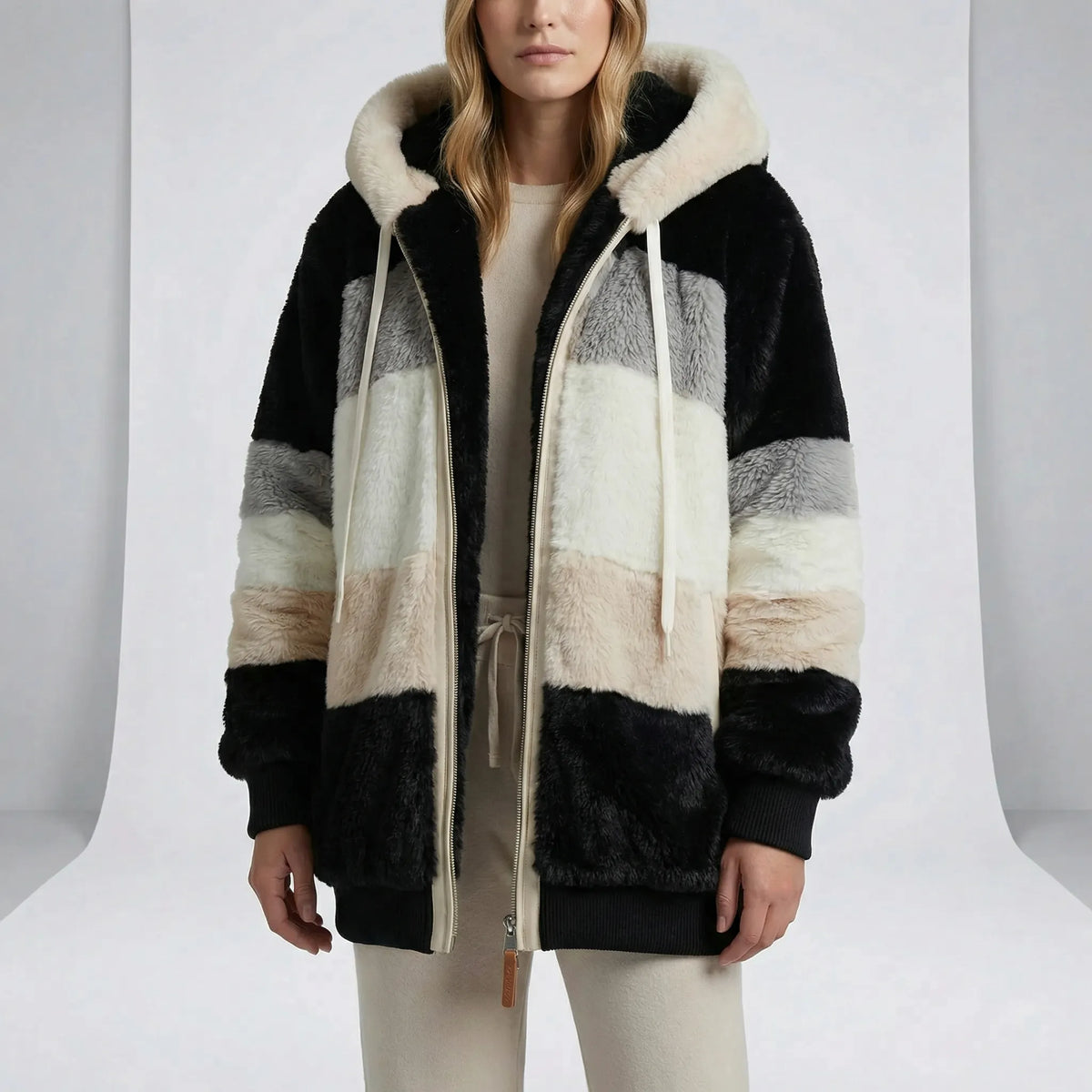 Kapuzenjacke Damen Relaxed Fit Winter Freizeit