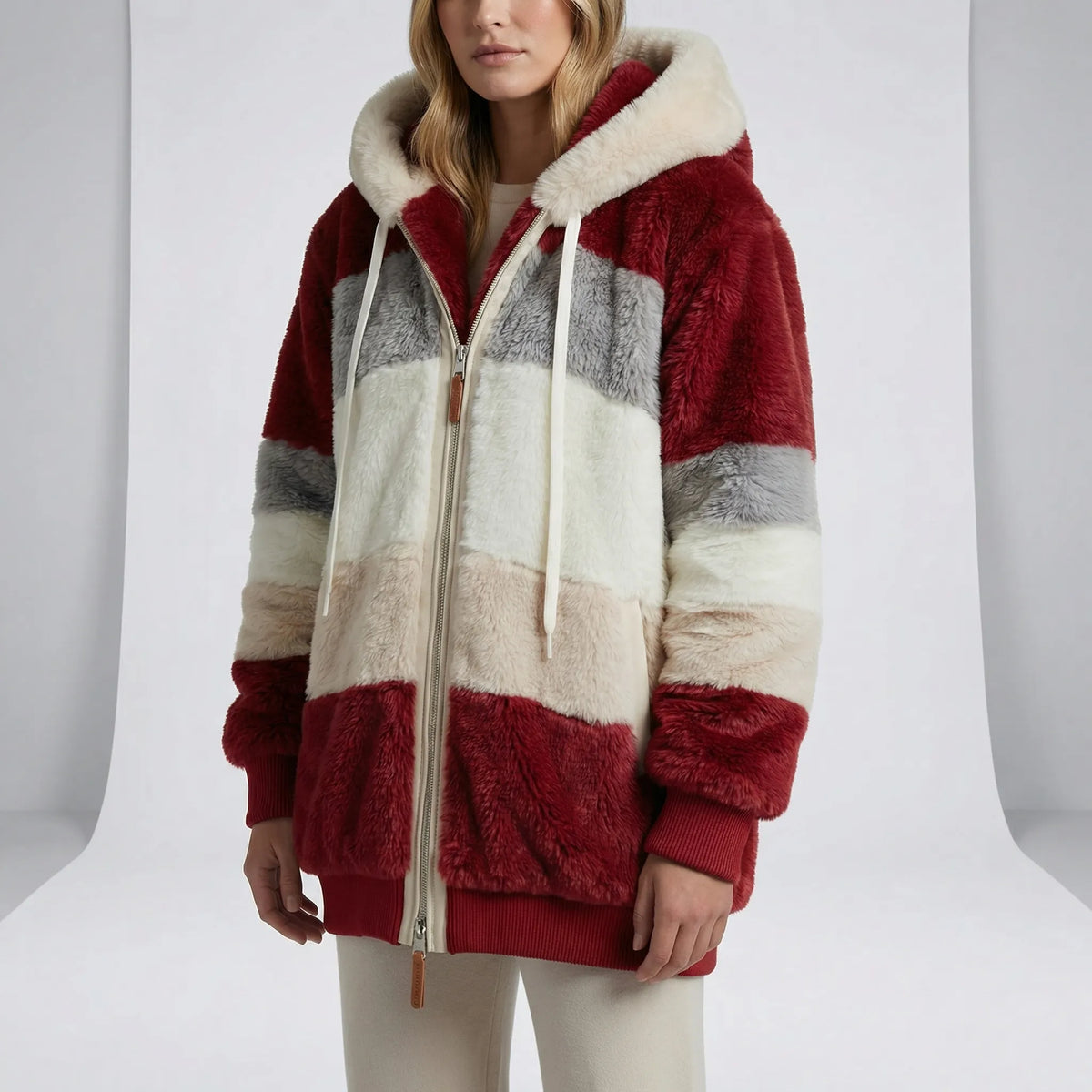 Kapuzenjacke Damen Relaxed Fit Winter Freizeit