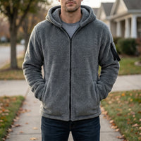 Kapuzenjacke Herren Thermo Gefüttert Winter Casual Slim Fit