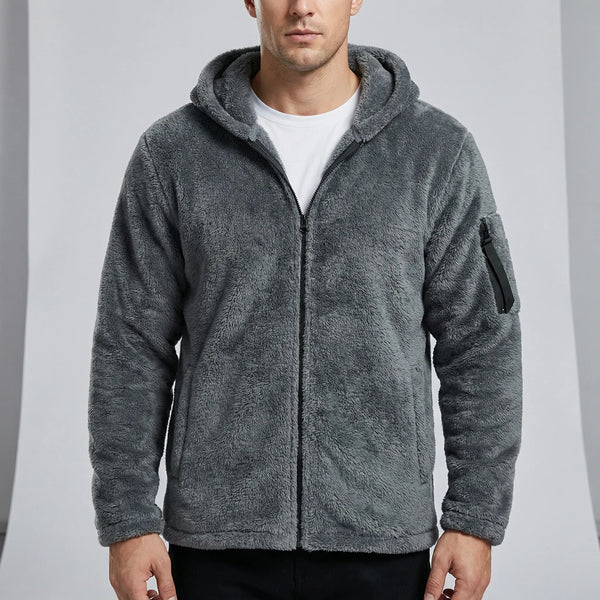 Kapuzenjacke Herren Thermo Gefüttert Winter Casual Slim Fit
