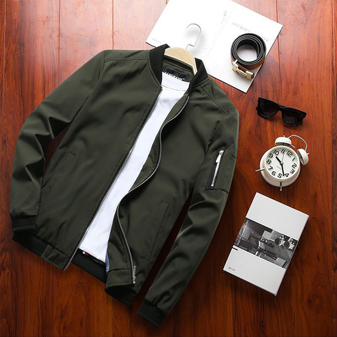 Klassische Bomberjacke Herren | Leichtes Material mit Stilvollem Schnitt | Bequeme Passform für Alltag und Freizeit 1
