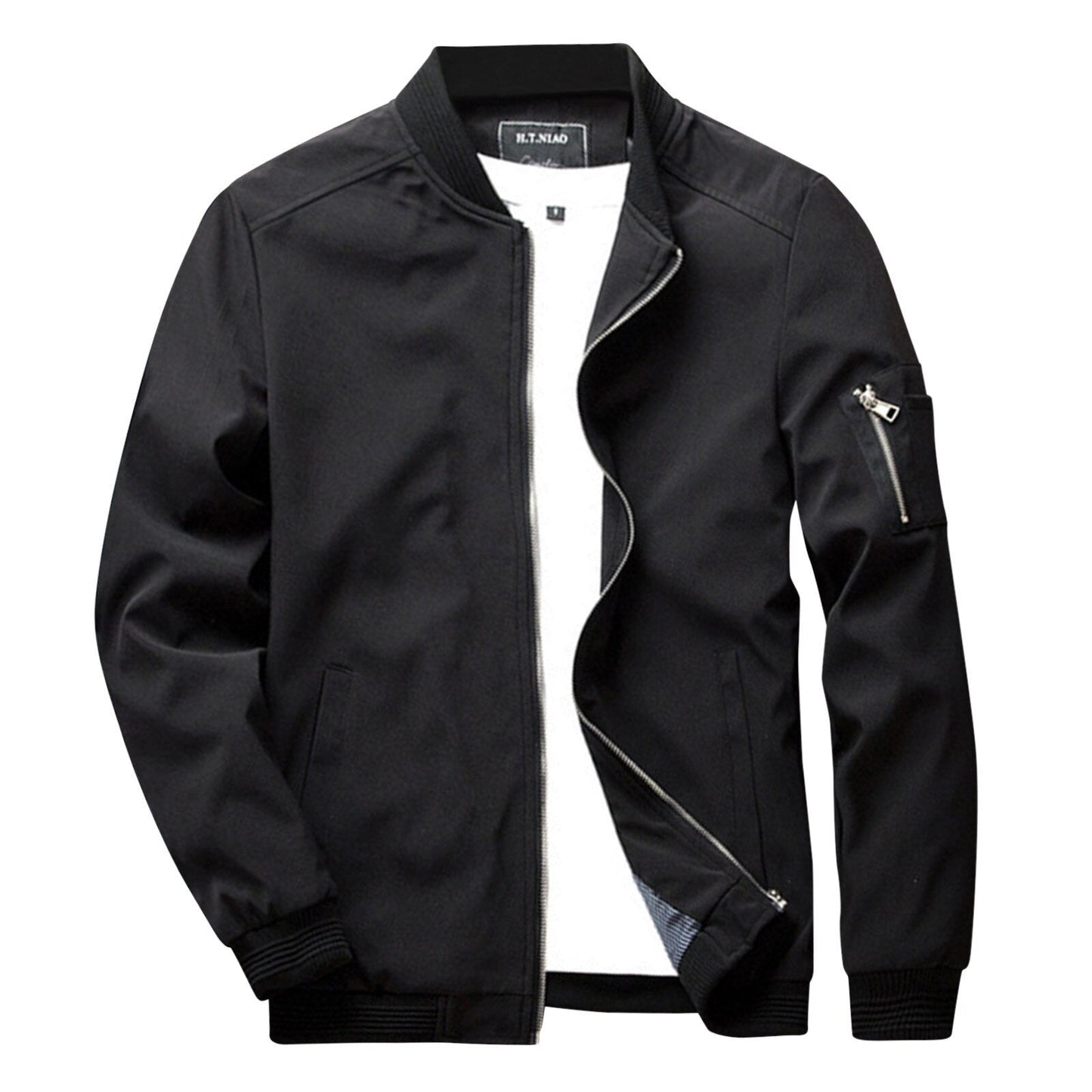 Klassische Bomberjacke Herren | Leichtes Material mit Stilvollem Schnitt | Bequeme Passform für Alltag und Freizeit 2