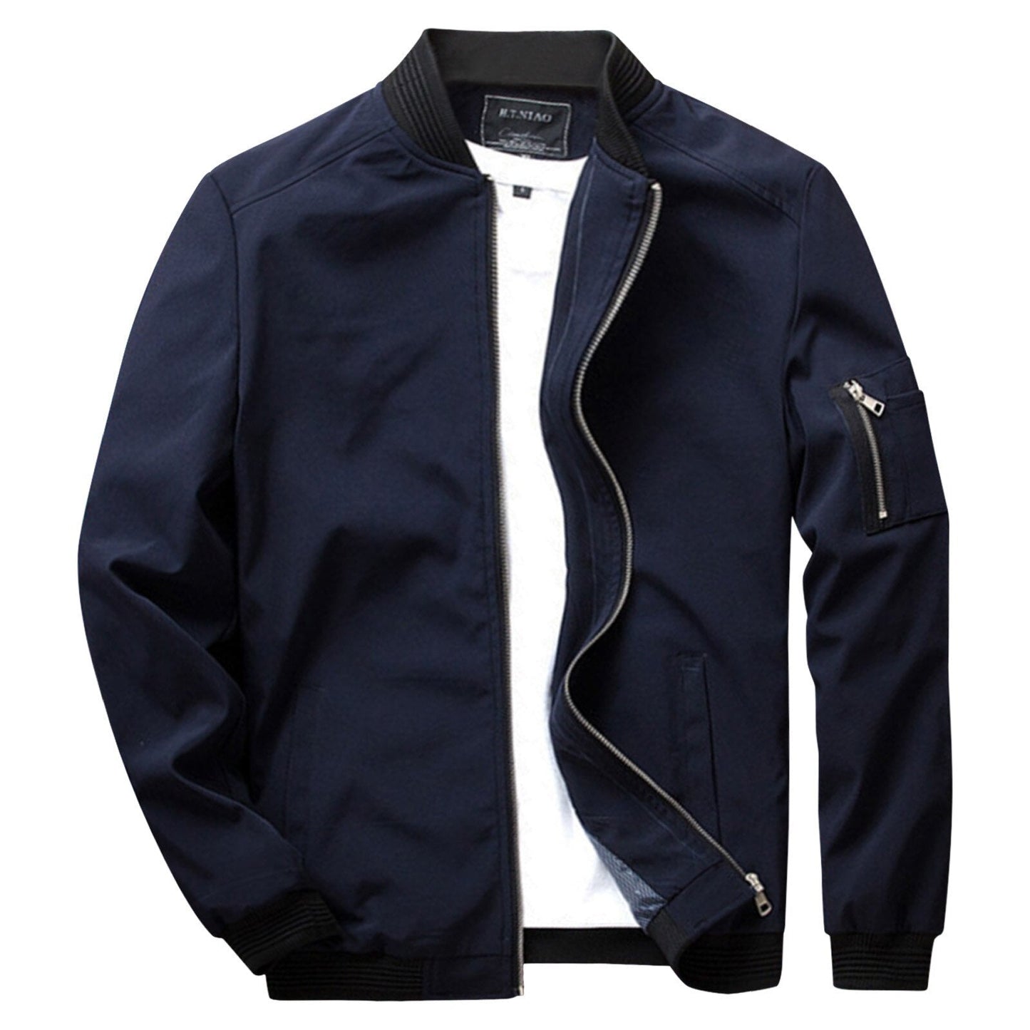 Klassische Bomberjacke Herren | Leichtes Material mit Stilvollem Schnitt | Bequeme Passform für Alltag und Freizeit 4