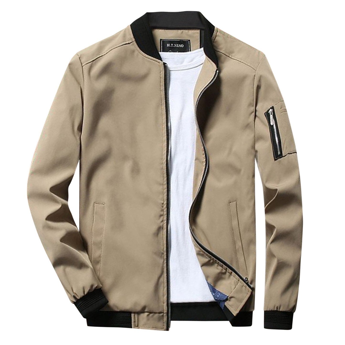 Klassische Bomberjacke Herren | Leichtes Material mit Stilvollem Schnitt | Bequeme Passform für Alltag und Freizeit 6