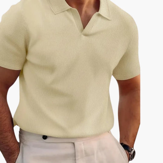 Klassische Herren Poloshirts mit Waffelstruktur und Kurzarm | Bequeme Passform für Lässigen Komfort 0