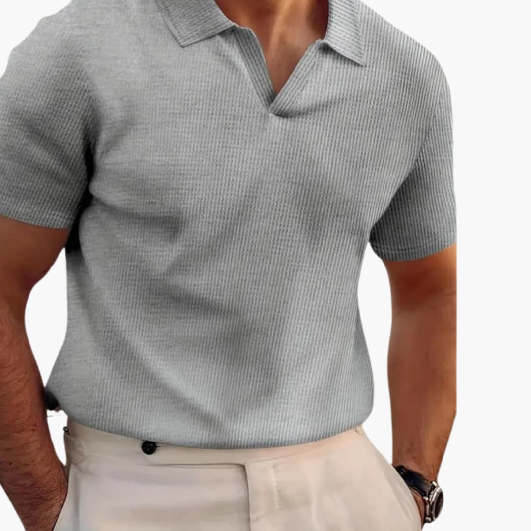 Klassische Herren Poloshirts mit Waffelstruktur und Kurzarm | Bequeme Passform für Lässigen Komfort 1