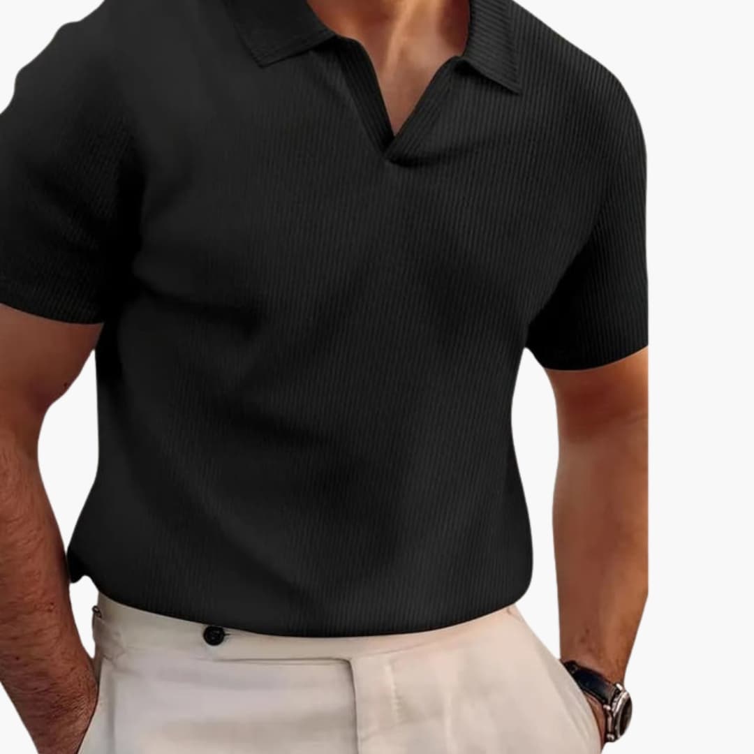Klassische Herren Poloshirts mit Waffelstruktur und Kurzarm | Bequeme Passform für Lässigen Komfort 2
