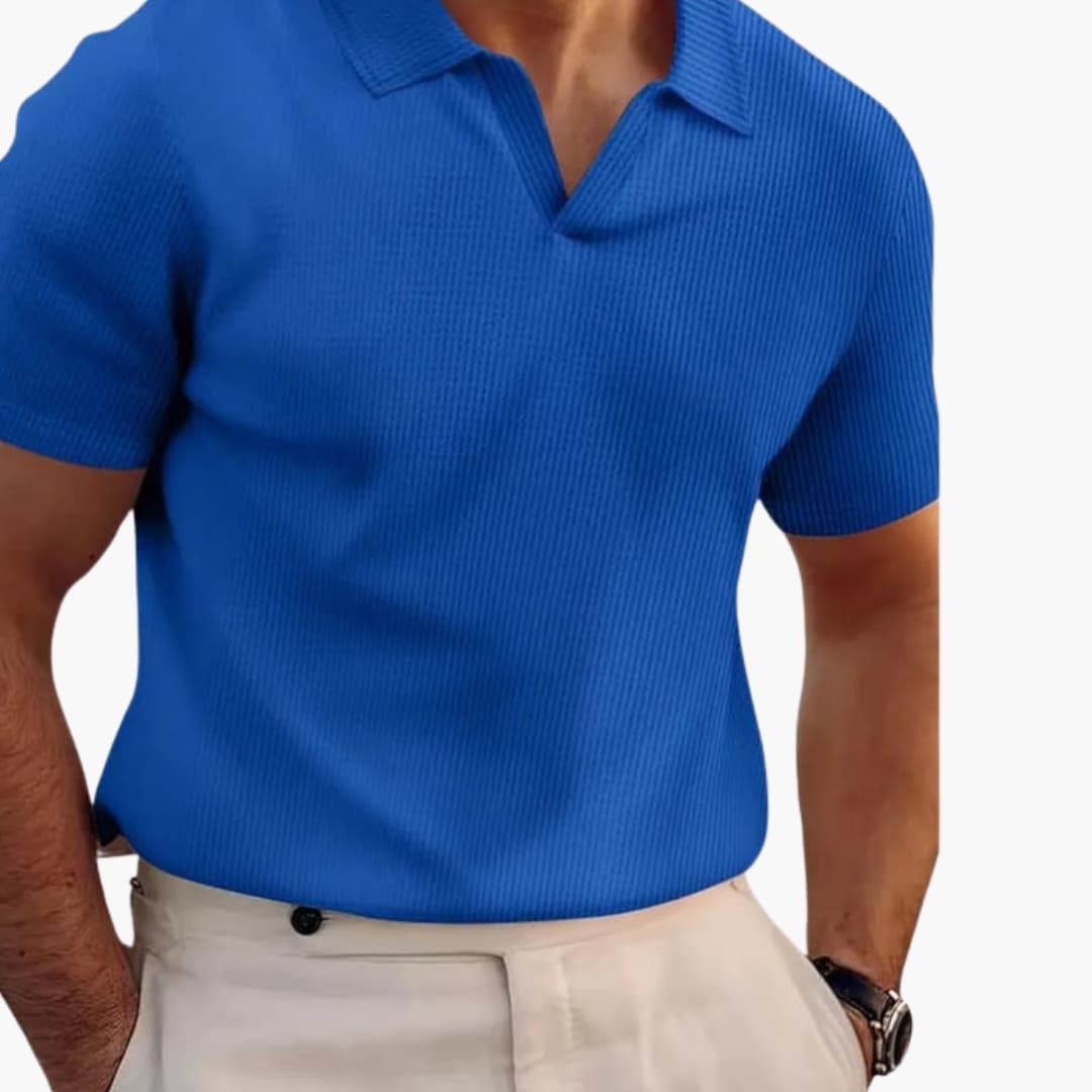 Klassische Herren Poloshirts mit Waffelstruktur und Kurzarm | Bequeme Passform für Lässigen Komfort 3