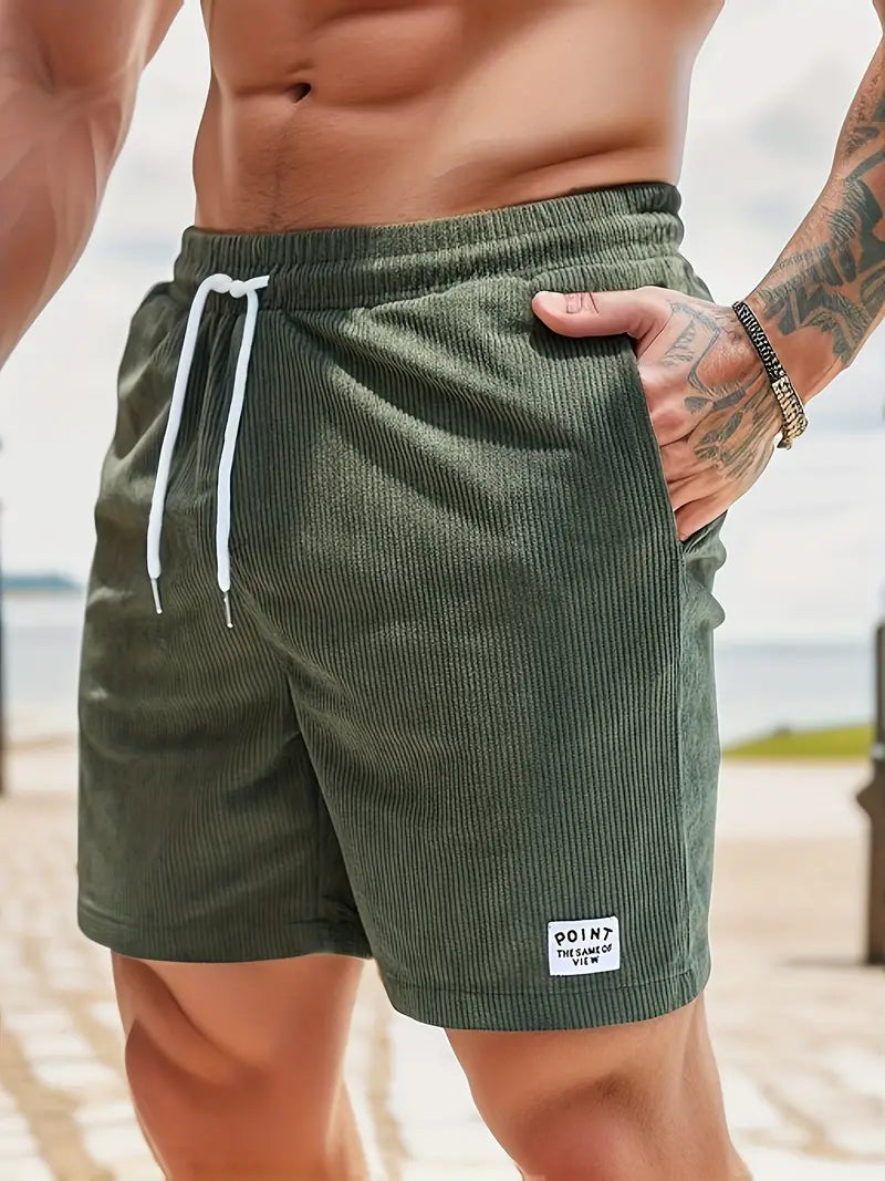 Klassische Kurze Hosen Herren | Bequeme Cord Shorts mit Elastischem Bund für Stil und Komfort 0