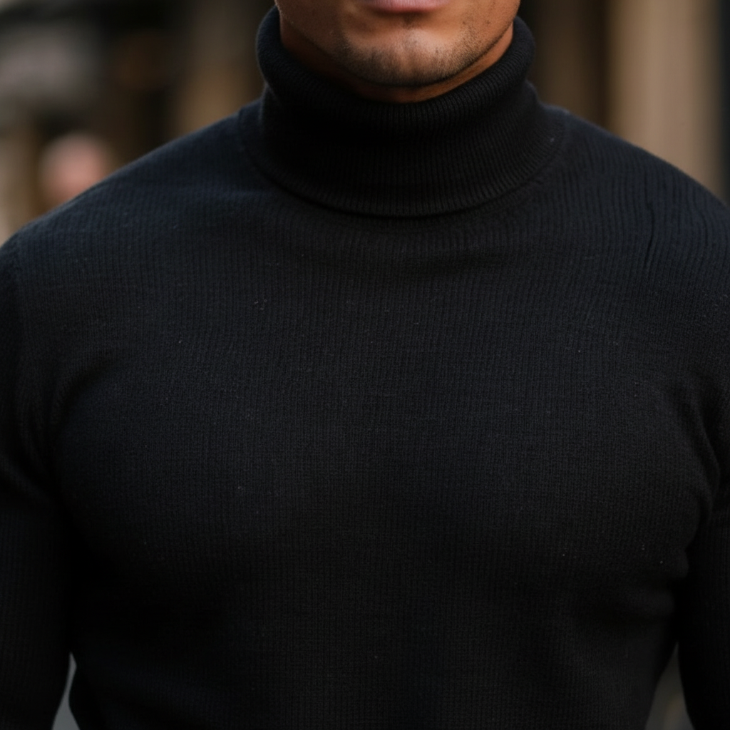 Lion I Rollkragenpullover Herren Regular Fit Freizeit & Büro