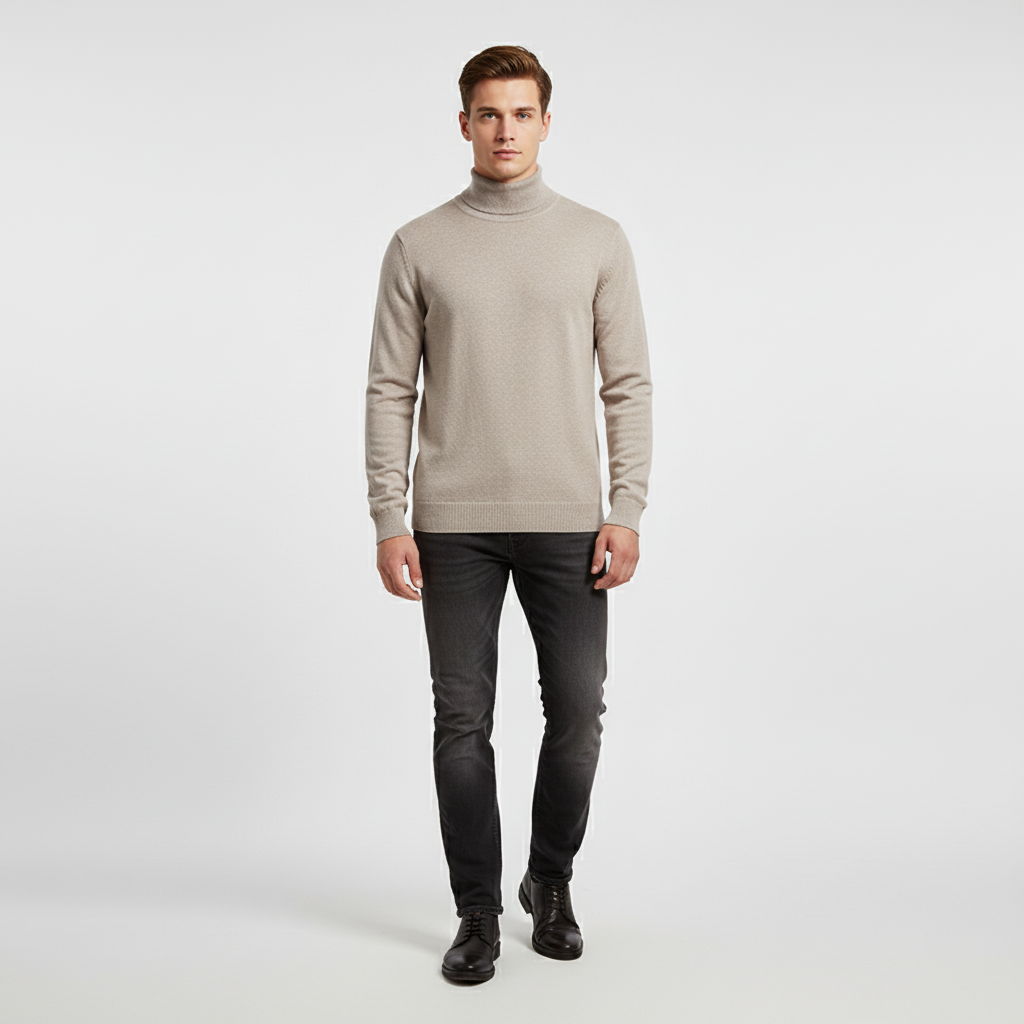 Lion I Rollkragenpullover Herren Regular Fit Freizeit & Büro
