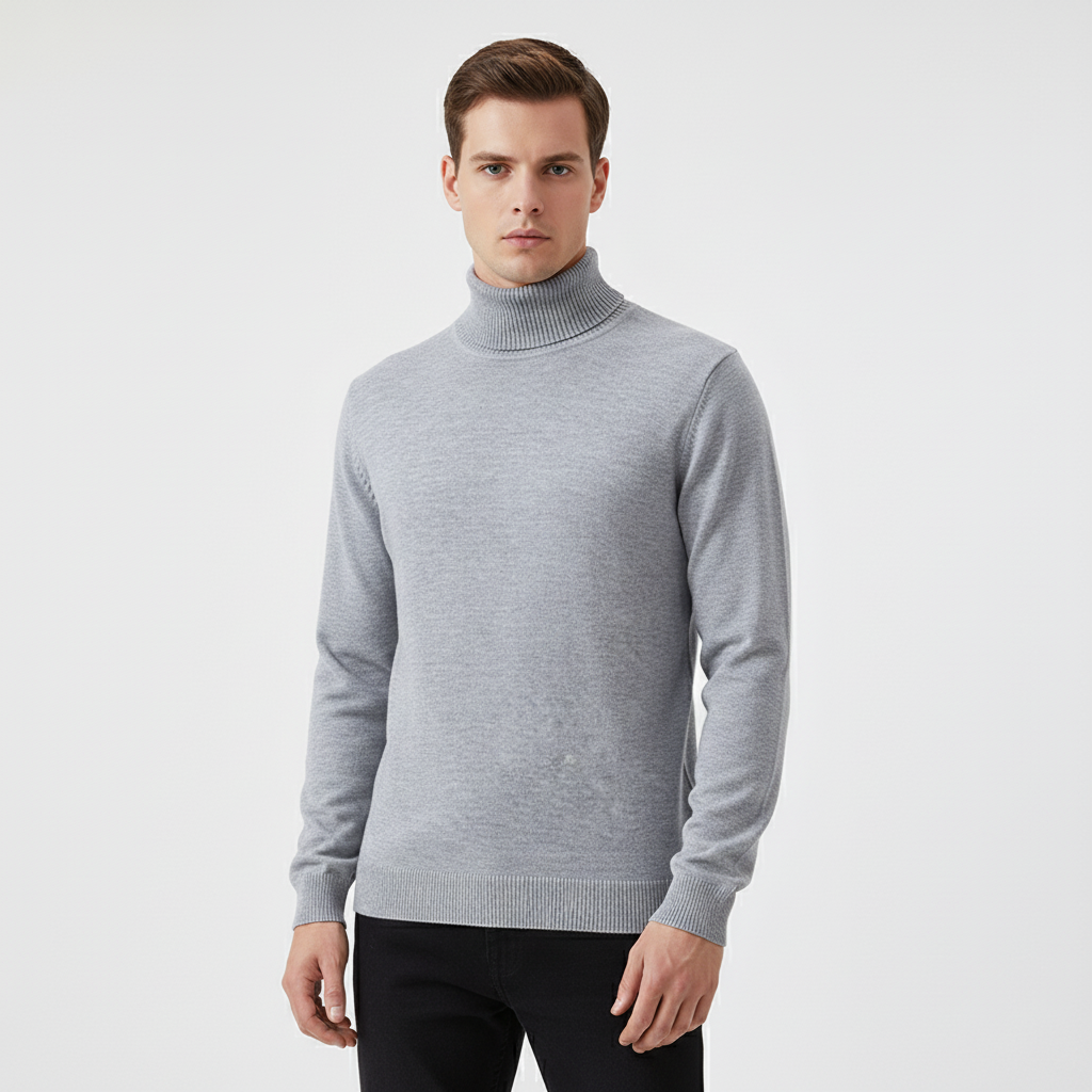 Lion I Rollkragenpullover Herren Regular Fit Freizeit & Büro