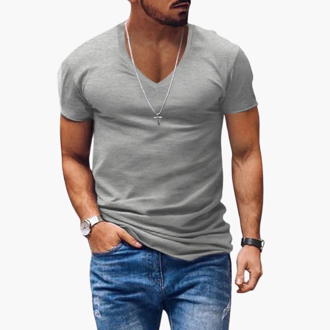 Klassische T-Shirts Männer | V-Ausschnitt Kurzarm für Optimalen Komfort | Schlichtes Design für Jeden Tag 5