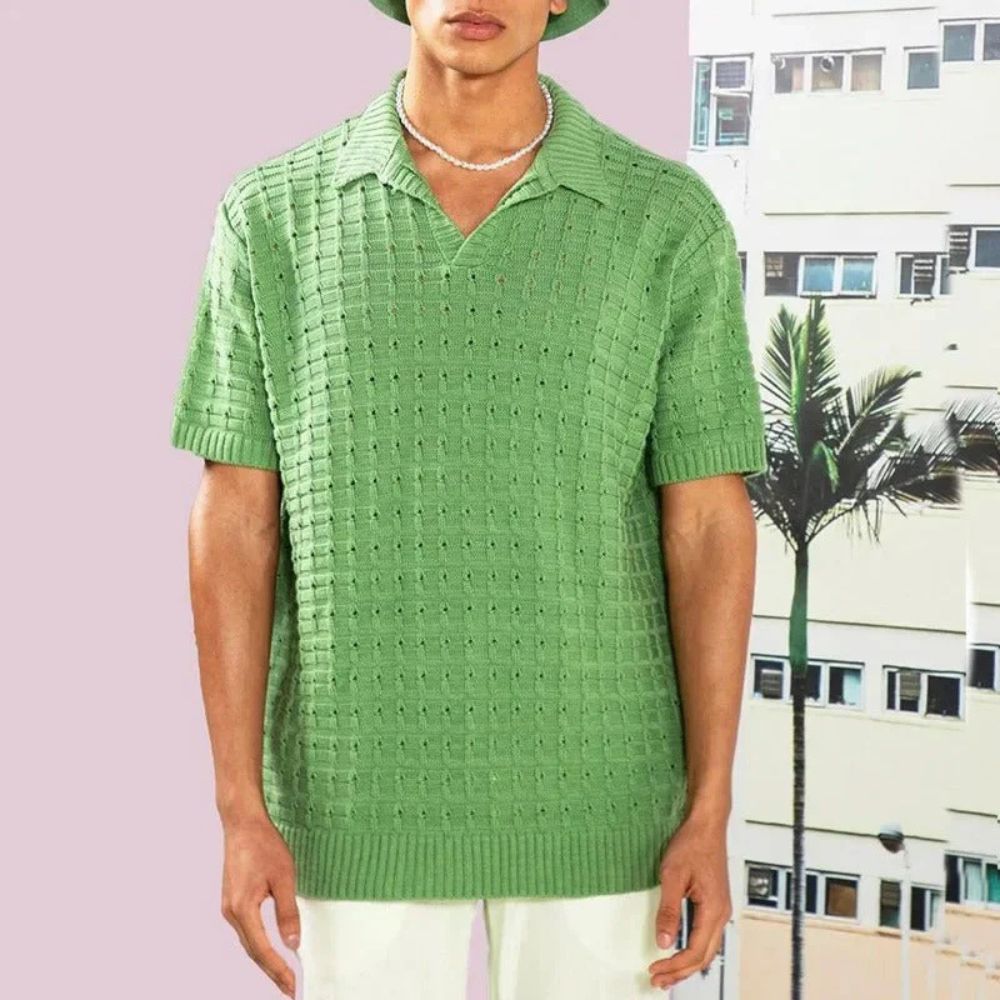 Klassisches Herren Poloshirt mit Neon-Akzenten | Bequeme Baumwollmischung für Stil und Komfort 3