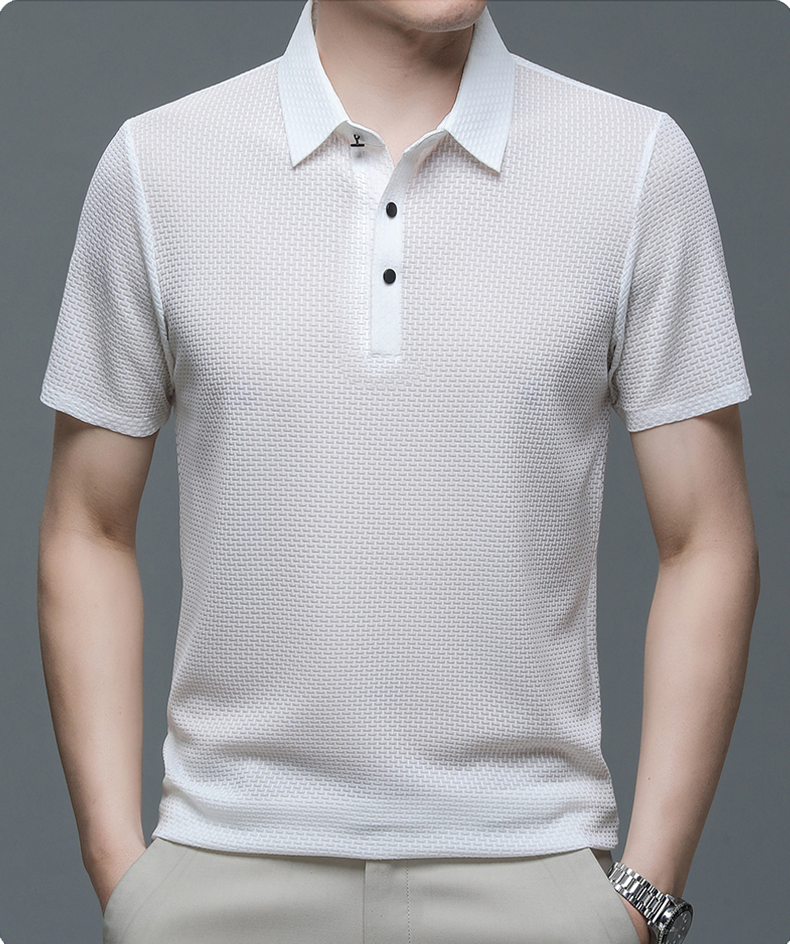 Klassisches Kurzarm-Poloshirt für Herren mit strukturiertem Design | Bequem und vielseitig für den Alltag 4