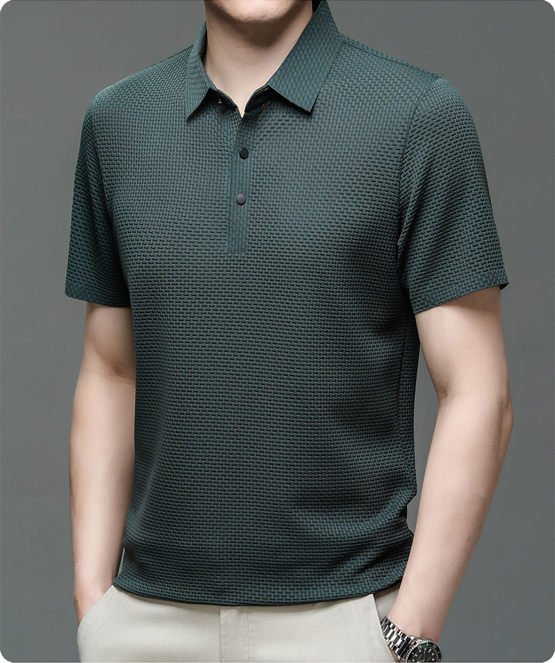 Klassisches Kurzarm-Poloshirt für Herren mit strukturiertem Design | Bequem und vielseitig für den Alltag 6