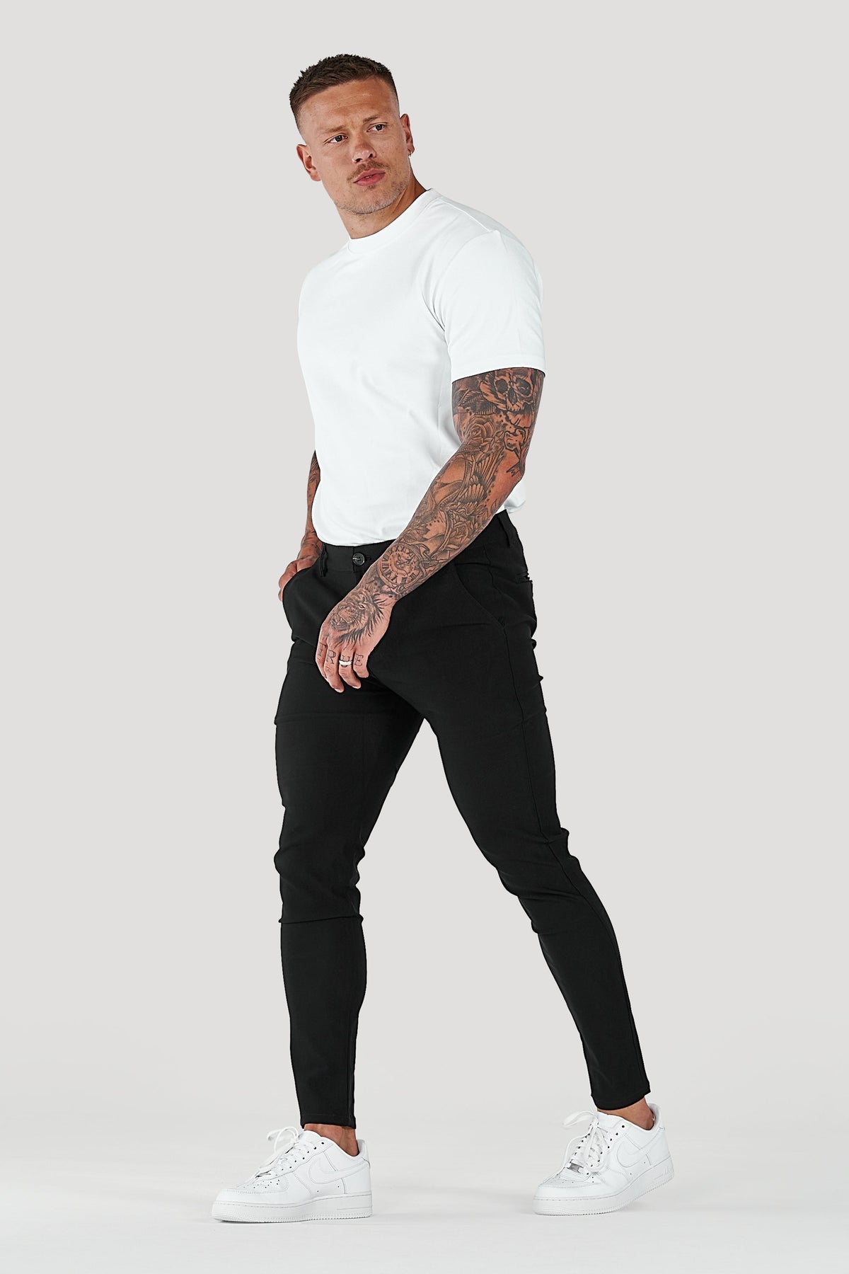 Herren Hose Slim Fit Freizeit schmaler Knöchel