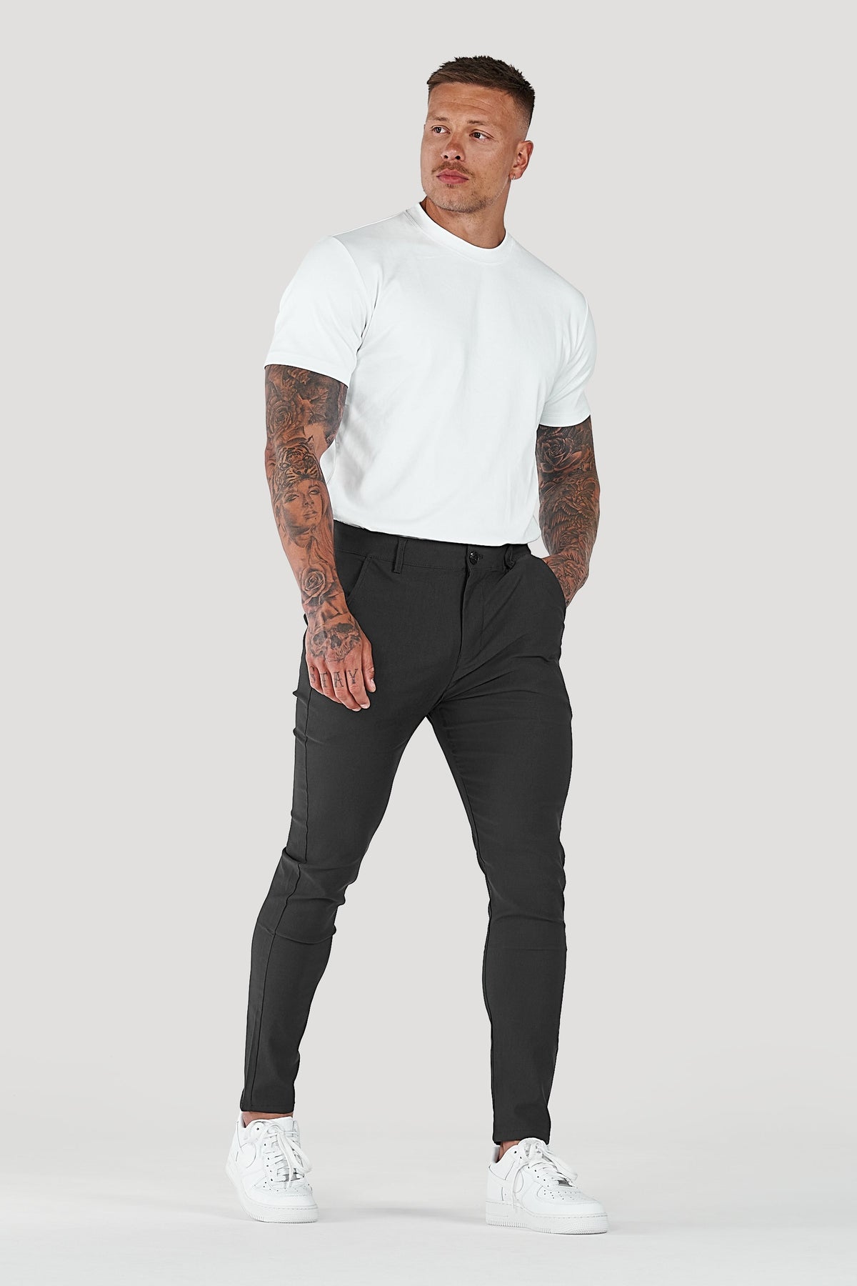 Herren Hose Slim Fit Freizeit schmaler Knöchel