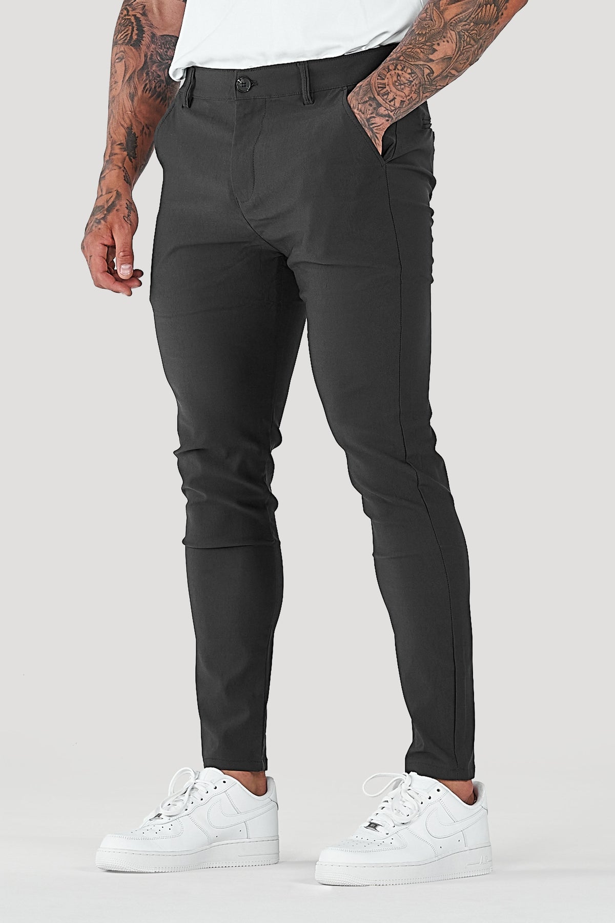 Herren Hose Slim Fit Freizeit schmaler Knöchel