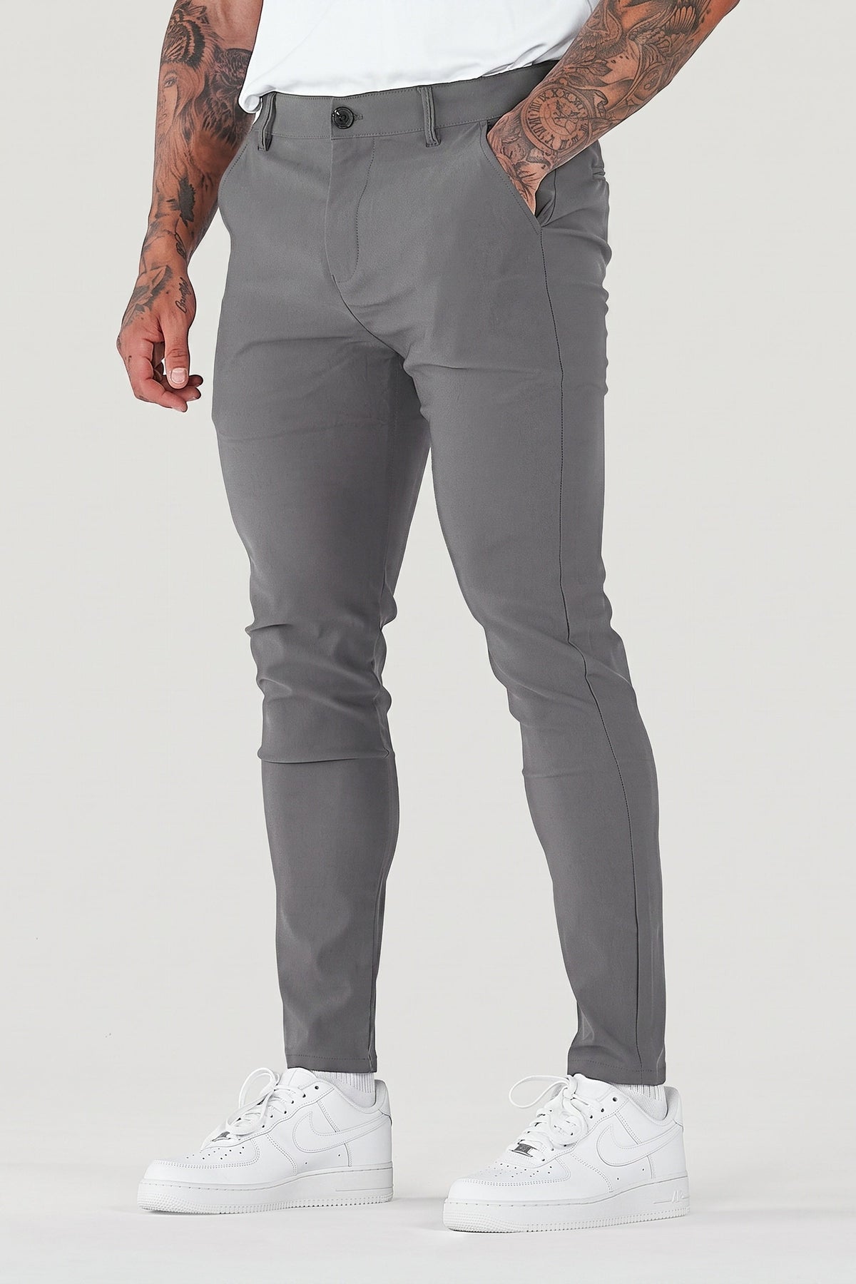 Herren Hose Slim Fit Freizeit schmaler Knöchel