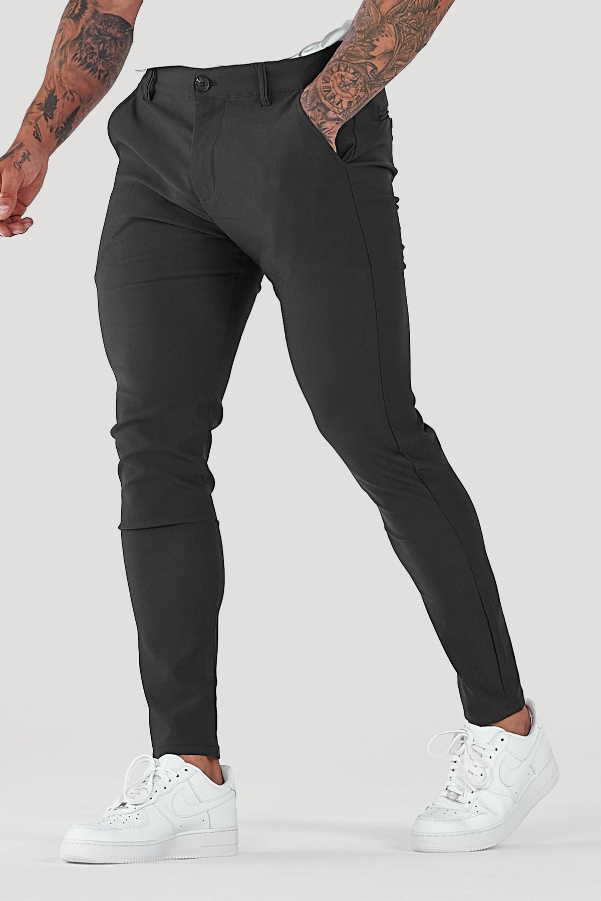 Herren Hose Slim Fit Freizeit schmaler Knöchel