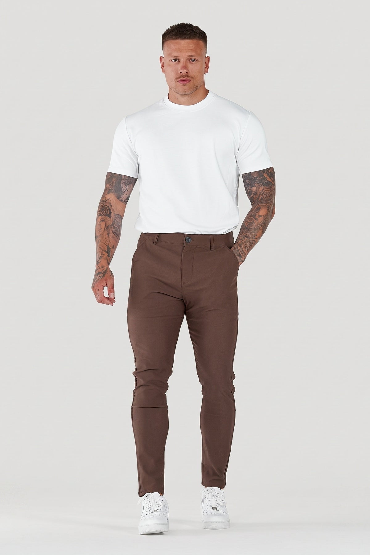 Herren Hose Slim Fit Freizeit schmaler Knöchel