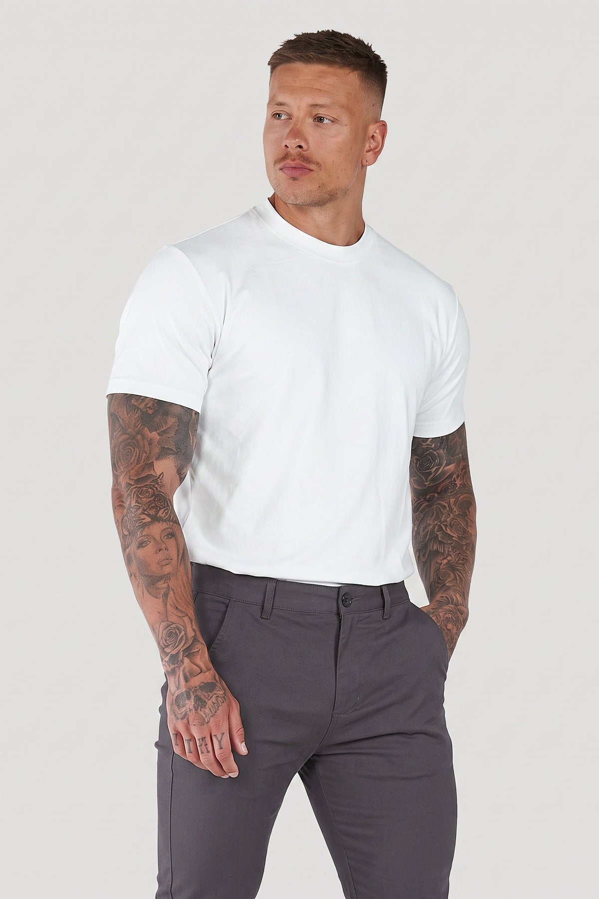 Herren Hose Slim Fit Freizeit schmaler Knöchel