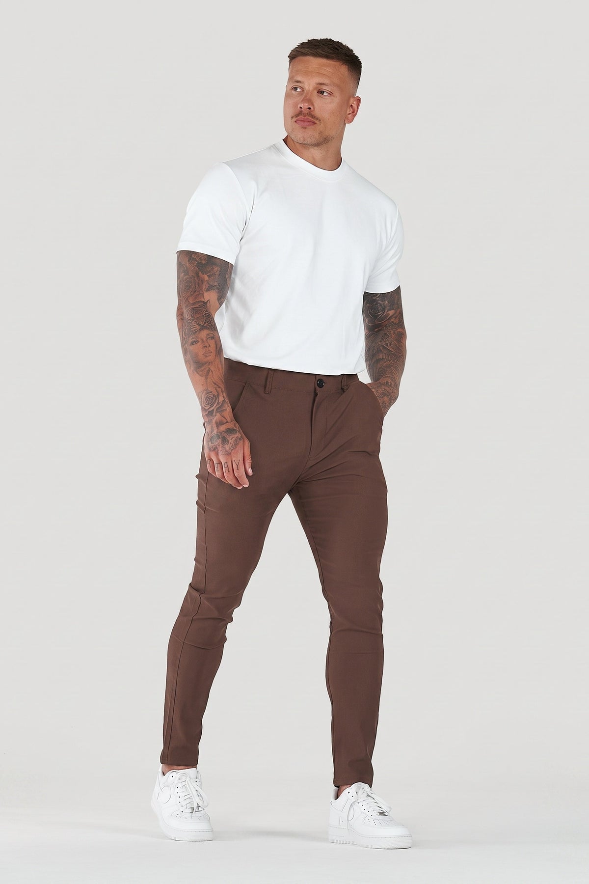 Herren Hose Slim Fit Freizeit schmaler Knöchel