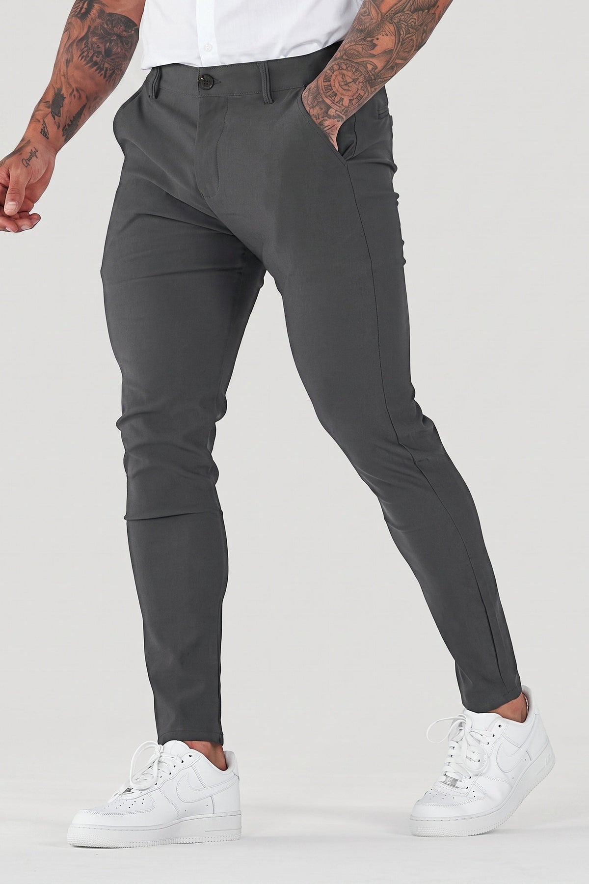 Herren Hose Slim Fit Freizeit schmaler Knöchel