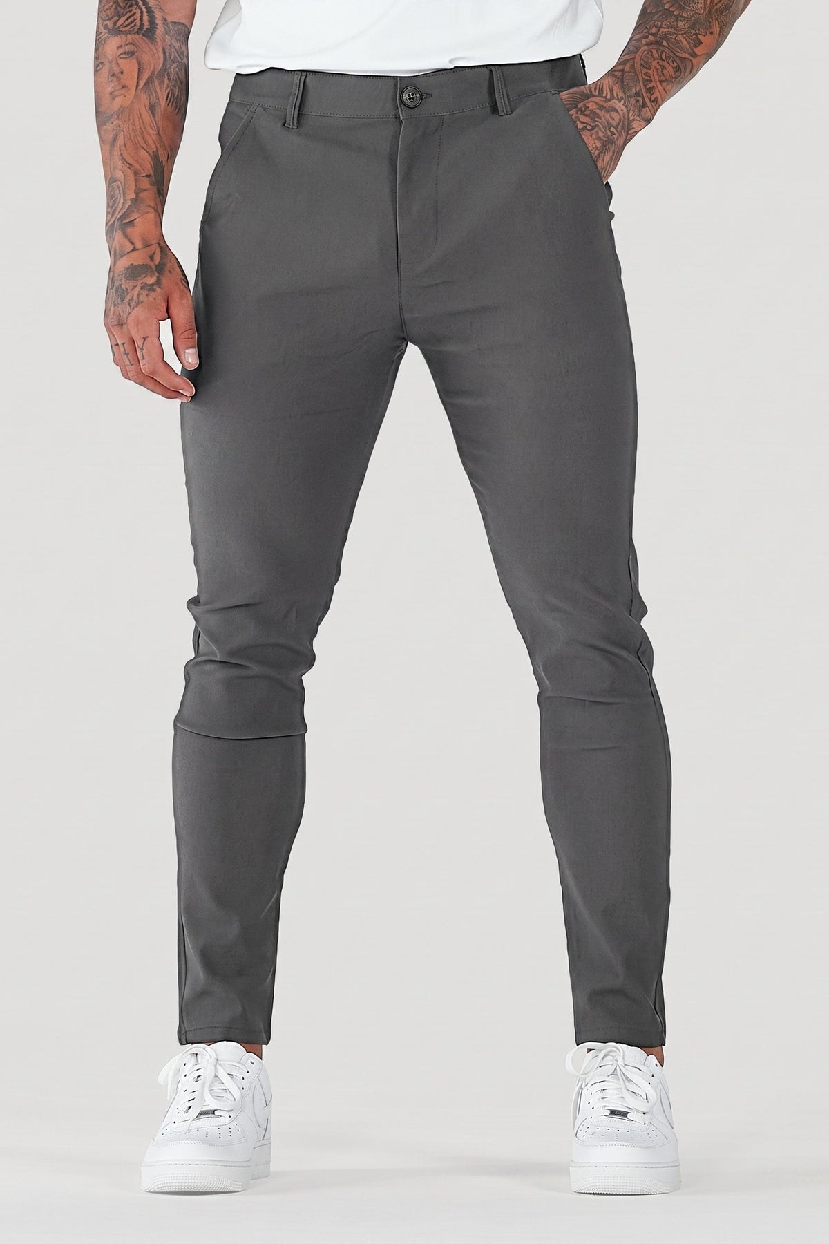 Herren Hose Slim Fit Freizeit schmaler Knöchel