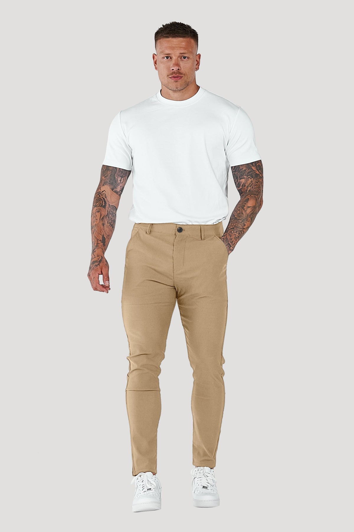 Herren Hose Slim Fit Freizeit schmaler Knöchel