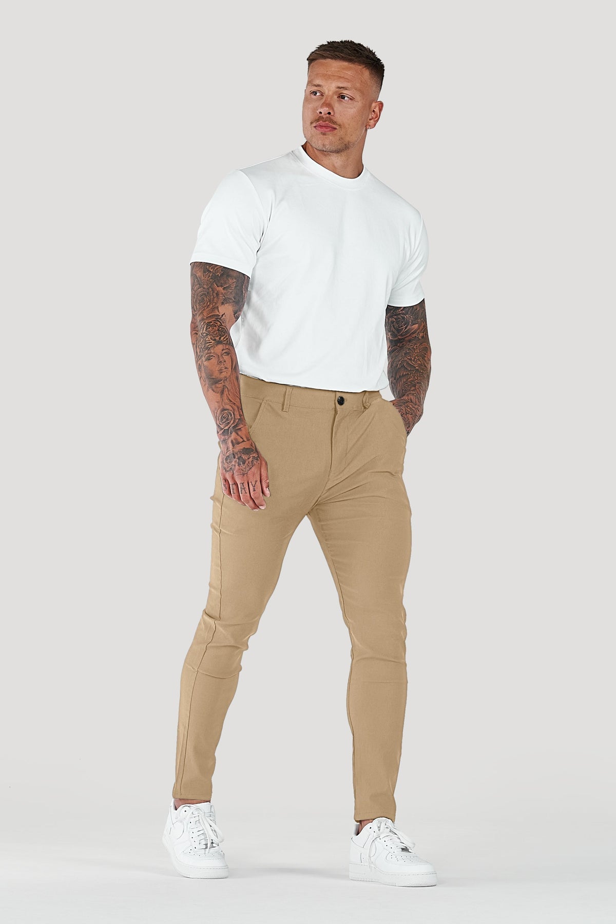 Herren Hose Slim Fit Freizeit schmaler Knöchel