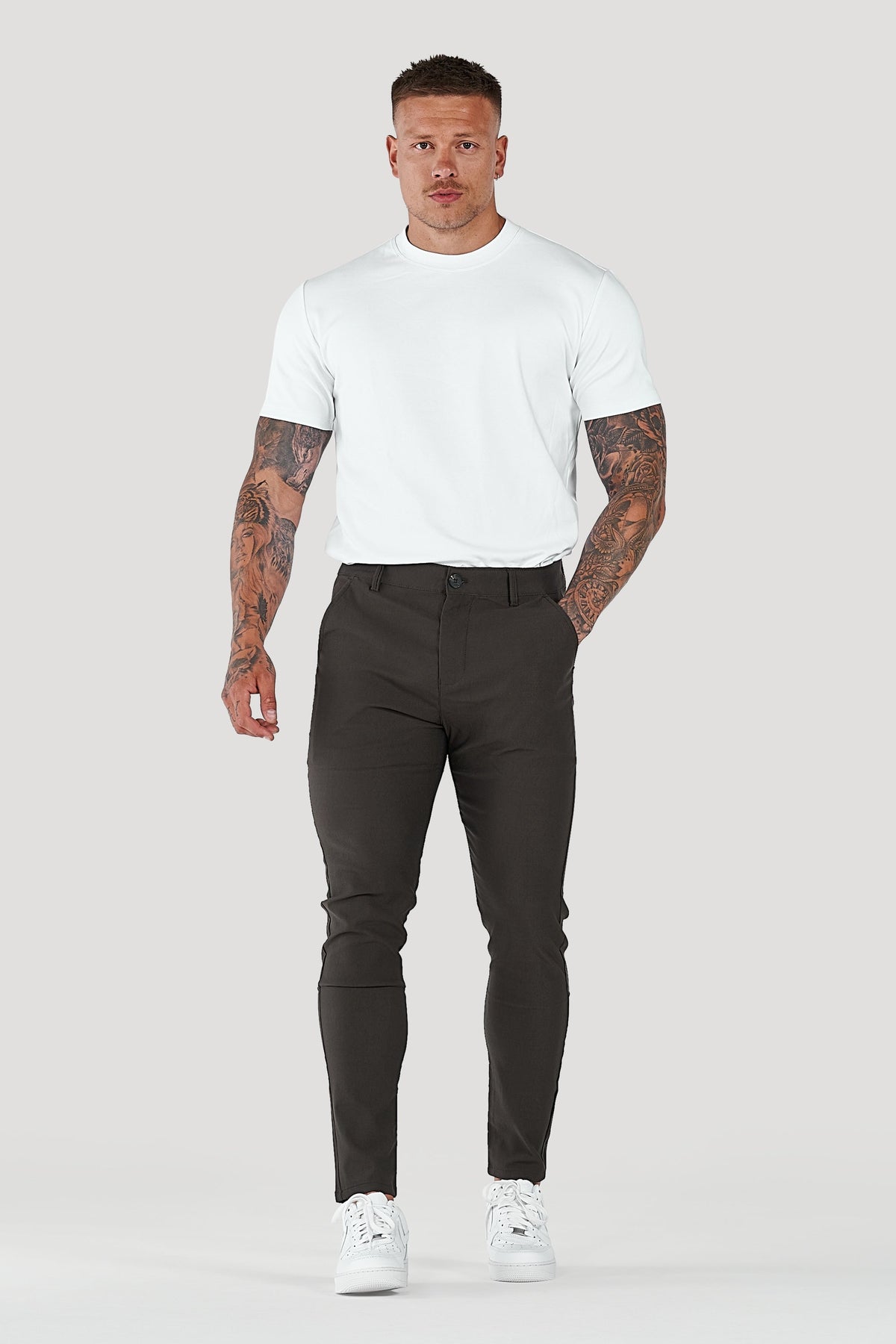 Herren Hose Slim Fit Freizeit schmaler Knöchel