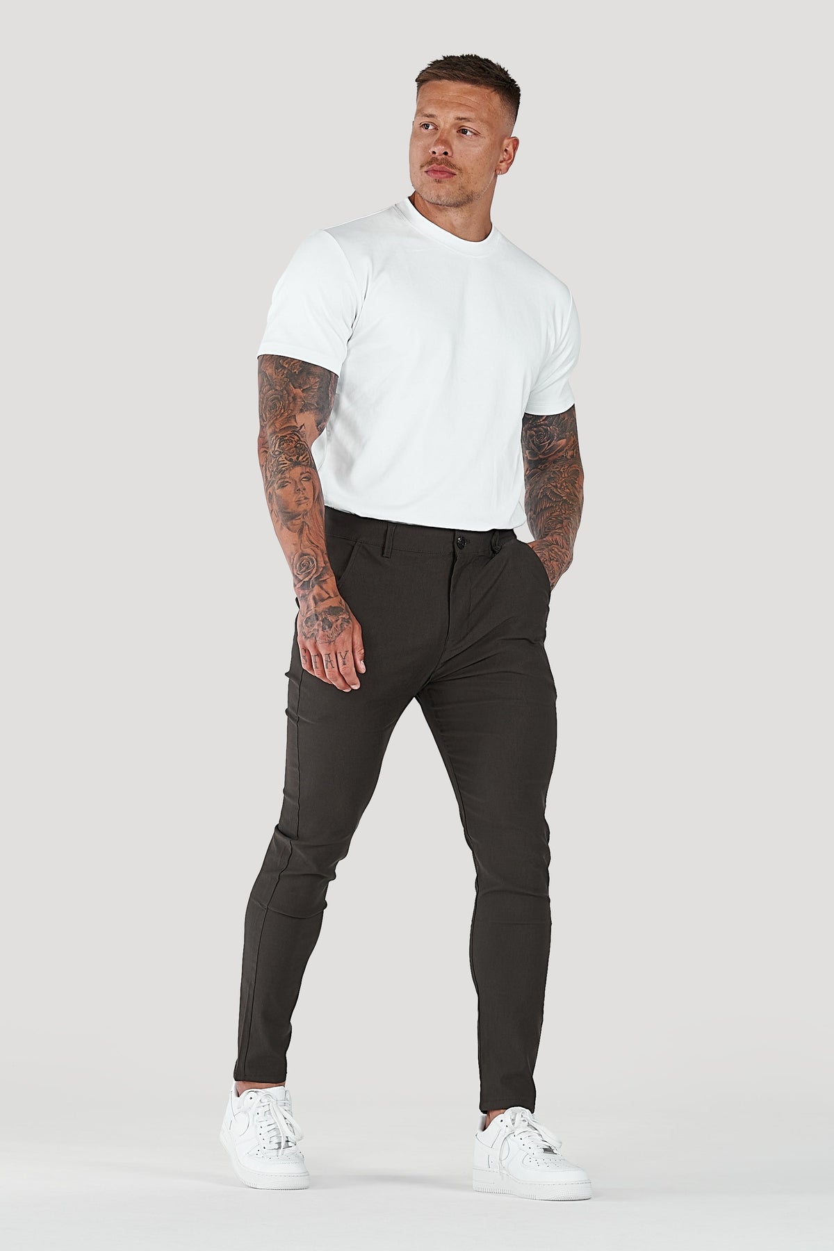 Herren Hose Slim Fit Freizeit schmaler Knöchel