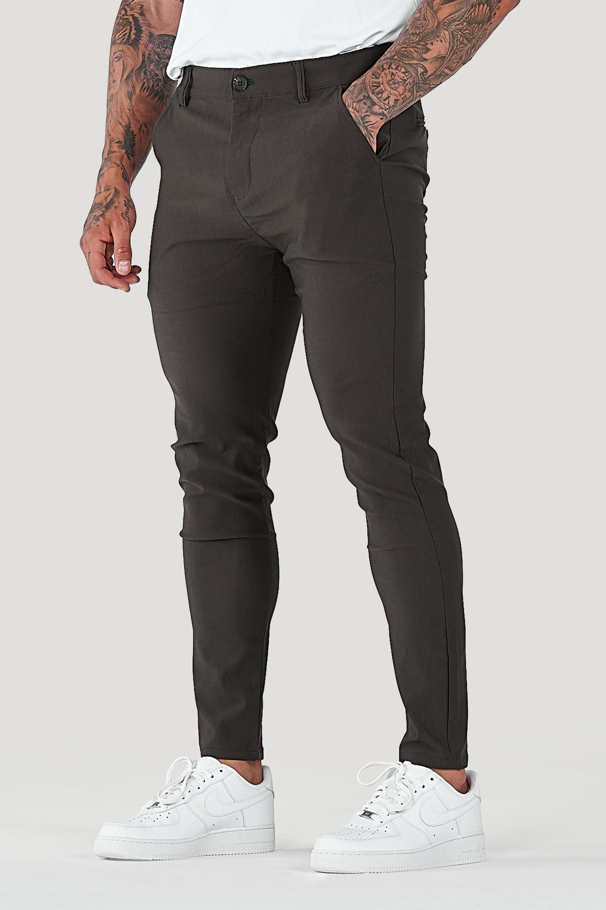 Herren Hose Slim Fit Freizeit schmaler Knöchel