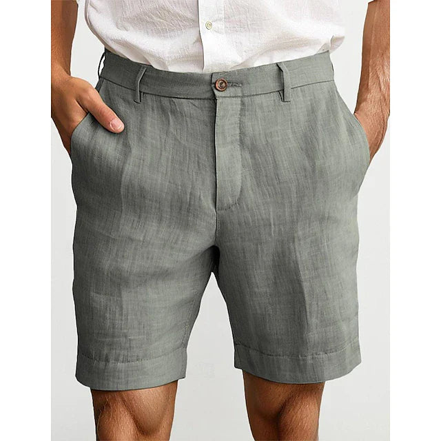 Leinen-Chinoshorts Herren | Atmungsaktive Kurze Hose für Elegante Sommerlooks | Klassische Passform mit Seitentaschen 4
