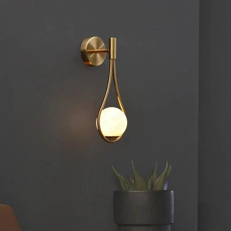 Wandleuchte Skandinavisch Minimalistisch Wohnzimmer Schwarz Gold