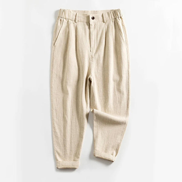 Knöchellange Herrenhose mit Falten - Lässiger Sommerlook für Herren