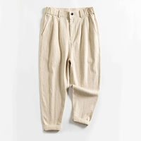 Knöchellange Herrenhose mit Falten - Lässiger Sommerlook für Herren