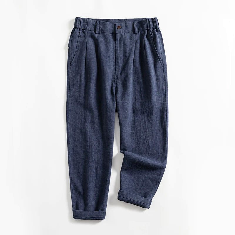 Knöchellange Herrenhose mit Falten - Lässiger Sommerlook für Herren