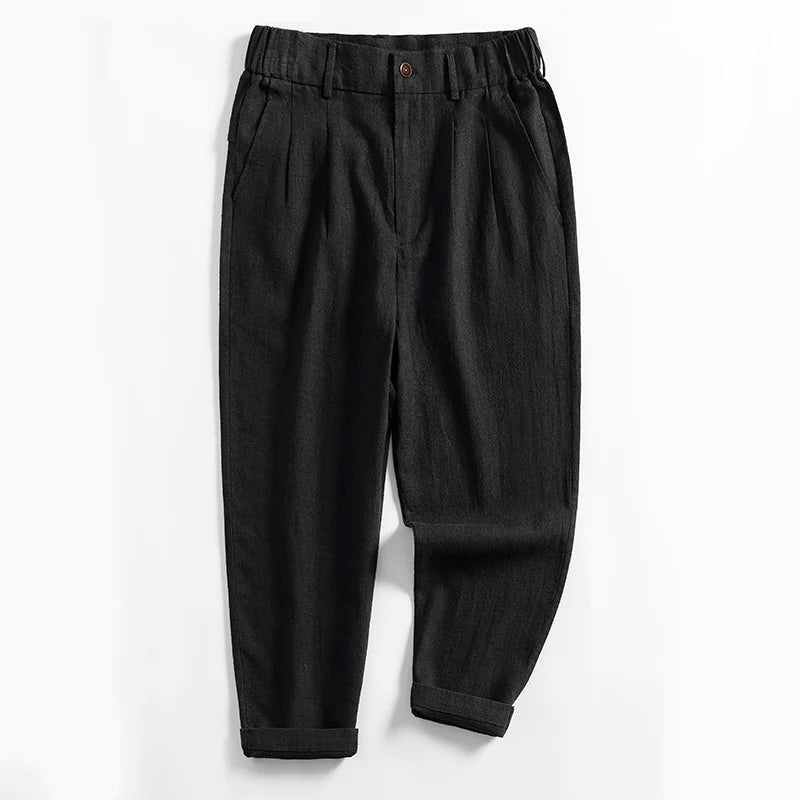 Knöchellange Herrenhose mit Falten - Lässiger Sommerlook für Herren