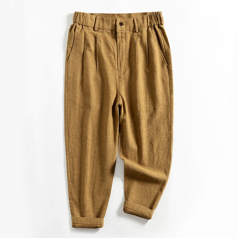 Knöchellange Herrenhose mit Falten - Lässiger Sommerlook für Herren
