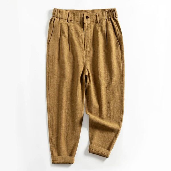 Knöchellange Herrenhose mit Falten - Lässiger Sommerlook für Herren