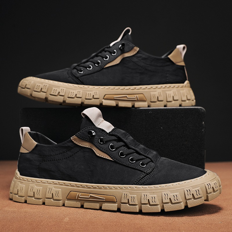 Sneaker Herren Regular Fit Freizeit samtartiges Canvas