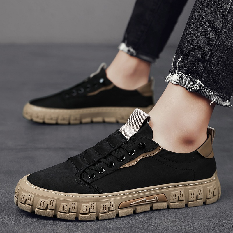 Sneaker Herren Regular Fit Freizeit samtartiges Canvas