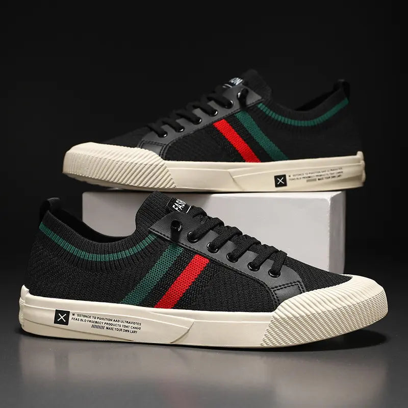 Sneaker Herren Retro Streifen Minimalistisch Freizeit